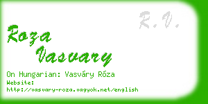 roza vasvary business card